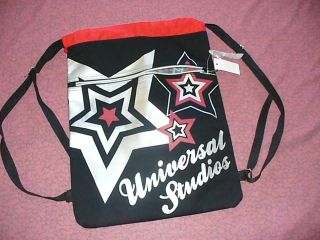 NWT Official Universal Studios Star Print Black/Red/Silver BackPack