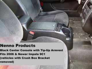 2006   2011 9C1 Chevy Impala Black Center Console with Tip Up Armrest 