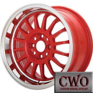 16 Red Konig Retrack Wheels Rims 4x100 4 Lug Civic Mini Xb Cobalt 