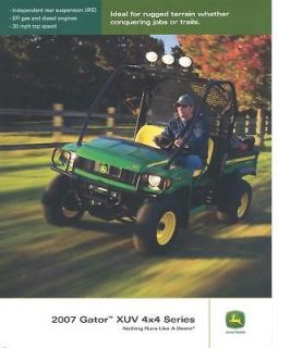 Newly listed John Deere 2007 Gator XUV 4x4 Gator Sales Brochure NEW