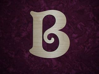 UNFINISHED WOOD LETTER B WOODEN LETTER CUT OUT 6 INCH TALL PAINTABLE 