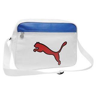   Puma Retro Reporter Bag / Messenger Bag / Laptop Bag   White/Blue