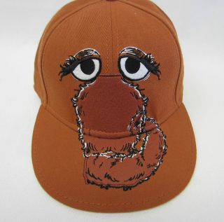 Adult Mr. Snuffleupagus Snuffy Fitted Cap Hat Brown Sesame Street