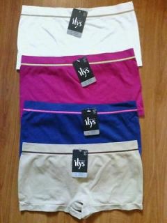 NEW WOMENS LOT OF 4 SEAMLESS BOY SHORTS PANTY SUPER CUTE ONE SIZE 