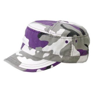 New, purple camo, military cadet style cap/hat