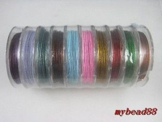 Wholesale Lot 10roll 100m jewelry Finding mixed color wire 0.38mm