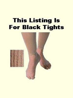 Mondor Child #364 BLACK Rib Knit Footless Skating Tights SALE PRICED