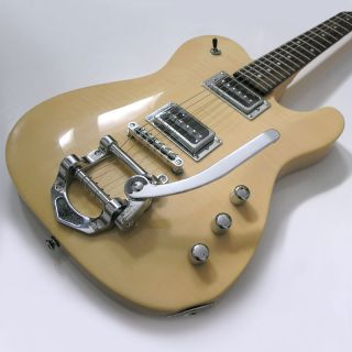 Cream tiger maple solid body Archtop telecaster electric guitar with 