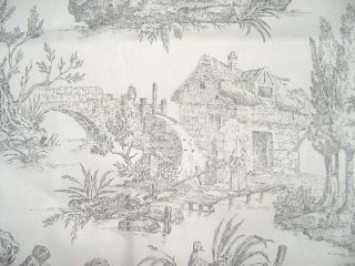   BY HALF METER FRENCH TOILE DE JOUY SUPERB QUALITY COTTON & LINENS
