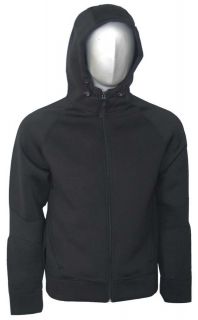 MENS SCHOTT Full Zip HOODy HOODED BLACK SIZE Small with free mask