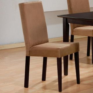 Mocha Finish Microfiber Parson Dining Side Chair by Coaster 100492 