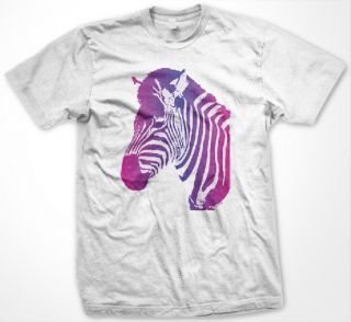 Rainbow Graphic Zebra Funky Wildlife Print Men T shirts