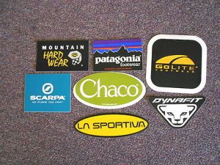 STICKERS Patagonia, Mtn. Hardwear, Chaco, Dynafit, Scarpa, Golite 