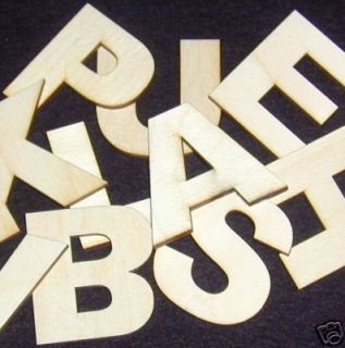 BLOCK LETTERS LaserWoody Unfinished Wood Shapes 4BL259C