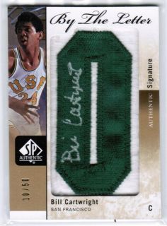   Authentic Bill Cartwright Auto Letter O Patch Autograph /50 Bulls USF