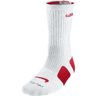   James Dri Fit CREW ELITE Basketball Socks White SX4696 162 L 8 12