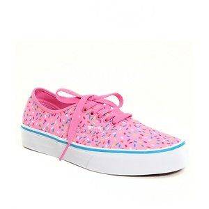 Vans Authentic Sprinkles Pink Mens Skate Shoes Size 9