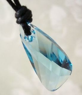   Add Water Mermaid Style Blue SWAROVSKI Crystal Necklace Pendant H2O