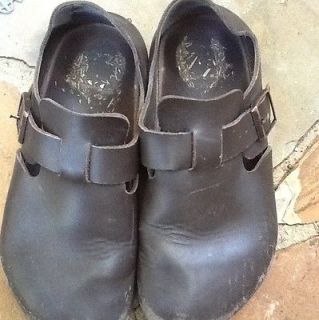   Birkenstocks London Size 38 Dark Brown Leather Shoes Slip Ons Womens