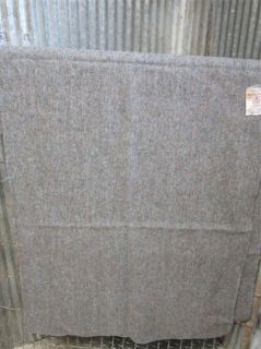 Vtg Harris Tweed Wool Fabric plain weave blue 5+ yards material suit 