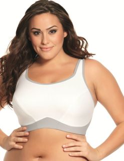 Goddess Sport Bra GD5056 White NWT Large band size Support