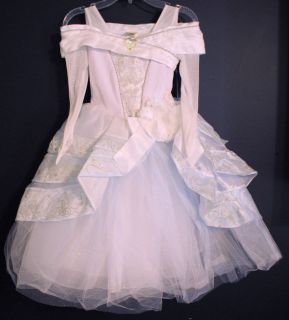 New Disney Store CINDERELLA DELUXE Wedding Costume Dress Girls S 5/6