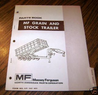 Massey Ferguson MF Grain Stock Trailer Parts Catalog