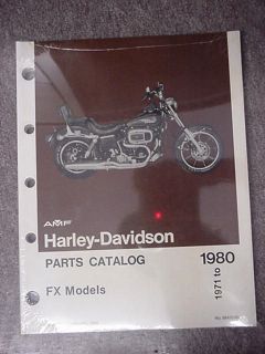 NOS Harley 1971   1980 FX Models Parts Catalog
