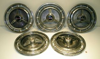 1965 1967 CHEVY VTG ORIGINAL SS 14 HUBCAPS WHEEL COVERS CHROME MUSCLE 