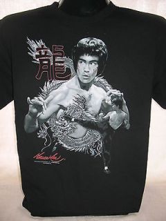 Bruce Lee Movie Actor Lee Jun fan Martial Arts T Shirt Tee Apparel XL 