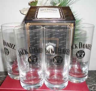 Lenox Jack Daniels Old No 7 COCKTAIL GLASSES SET OF 4 Great Jack 