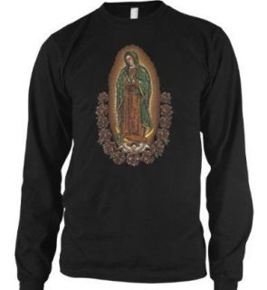 Our Lady of Guadalupe Thermal Long Sleeve Shirt Virgin Mary Roses 