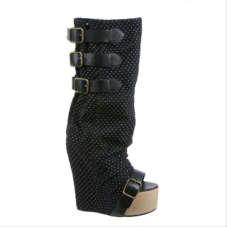 Irregular Choice Black Mo Money Mo Heel Womens Boots Various Sizes 
