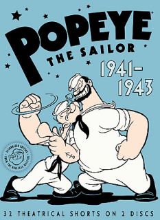 Popeye The Sailor 1941 1943 Volume Three (DVD, 2008, 2 Disc Set) (DVD 