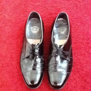Vintage Florsheim Mens Lace Up Black Leather Dress Shoes Size 10M