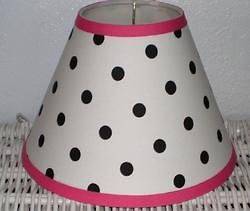 ADDISON Black White Hot Pink Polka Dot Kids LampShade