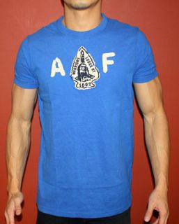 NEW ABERCROMBIE & FITCH AF MUSCLE SLIM CLASSIC AF 92 BLUE T SHIRT MENS 