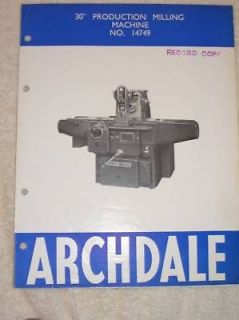 Vtg James Archdale&Co Catalog~Milling Machine~14749