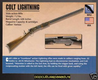 COLT LIGHTNING RIFLE Gun Atlas Classic Firearm CARD