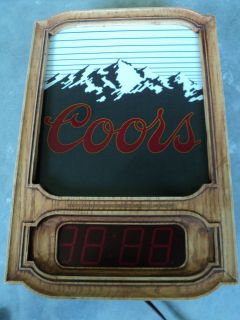   1981 Coors Lighted Beer Clock  11x16 Adolph Coors Co Golden,Colorado
