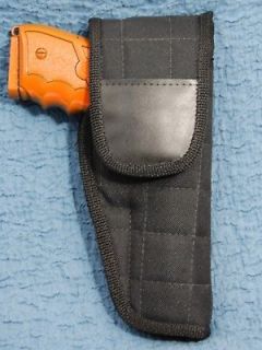Barsony Black Leather Yaqui Gun Holster with Mag Pouch FN FIVE SEVEN 