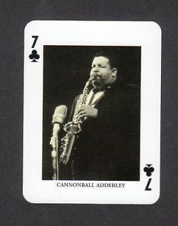 Cannonball Adderley Playing Card   Saxophone Jazz Music