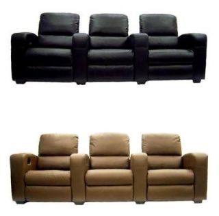 HOME THEATER SEATING RECLINER CHAIR MOVIE SEATS SOFA TOP GRAIN LEATHER 