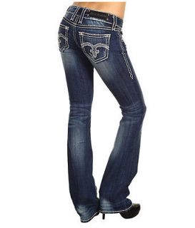 Rock Revival Womens Alanis B3 Boot Cut Jeans NEW Size 30 Medium Indigo