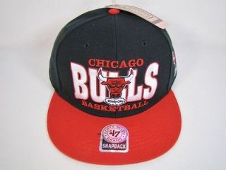 CHICAGO BULLS SNAPBACK HAT BLACK CRUSH LOGO BASKETBALL ROSE JORDAN 47 