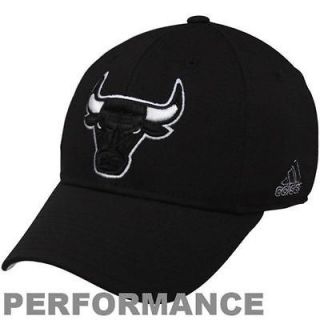 adidas Chicago Bulls Black & White Tonal Pop Flex Fit Hat Cap Rose 