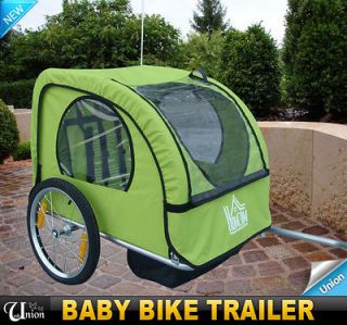New Outdoor Green Single Kids Baby Bike Bicycle Trailer Journey