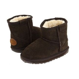   Toddler KIDS Wallaby Mini Sheepskin Chocolate Brown Boots NEW