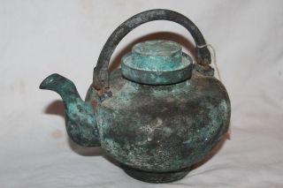 RARE CHINESE HAN DYNASTY BRONZE TEA POT c.200 BC  220 AD