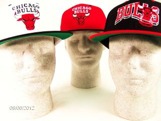 Chicago BULLS Snapback Cap ADIDAS NBA Hat Adjustable Black White Red